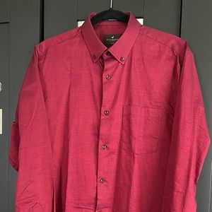 Maroon button down shirt
